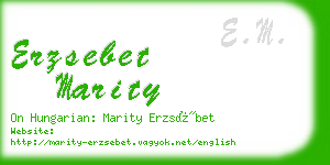 erzsebet marity business card